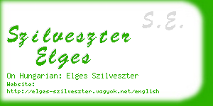 szilveszter elges business card